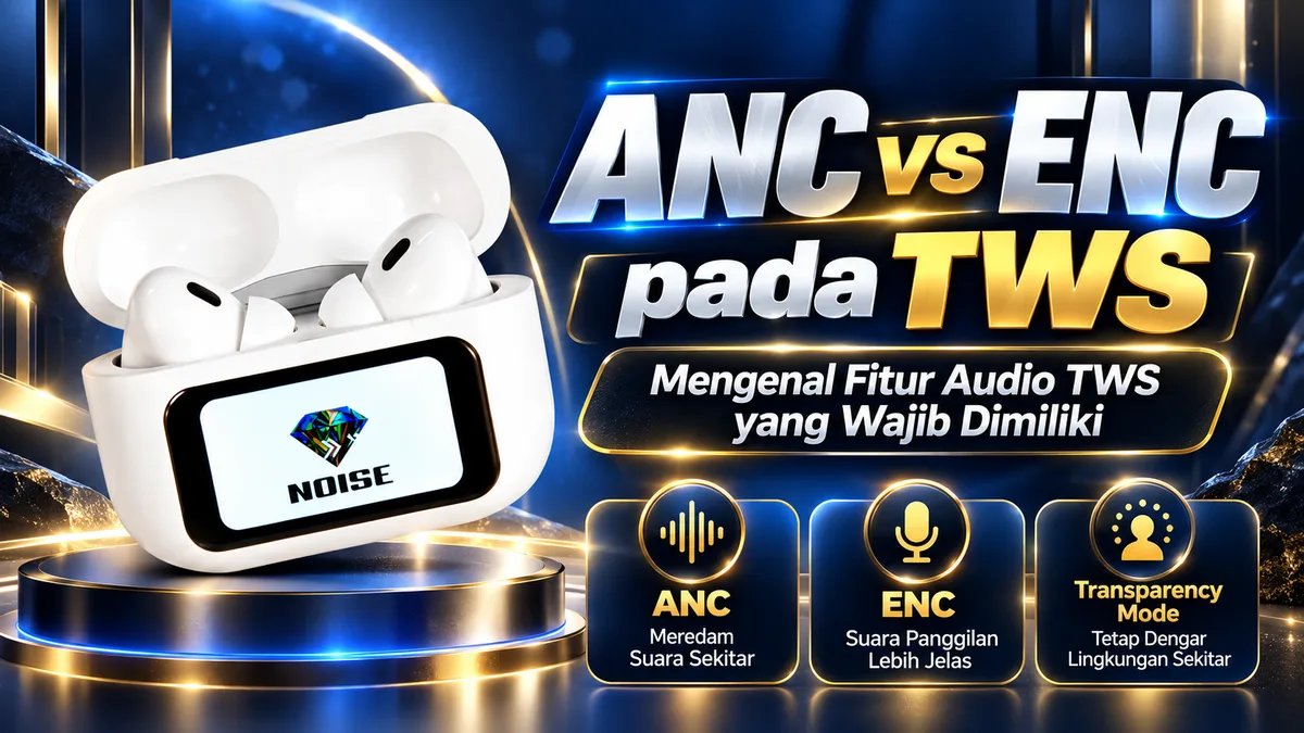 Review NOISE TWS 898A TWS Bluetooth 5.4 dengan ANC, ENC dan Smart Touchscreen